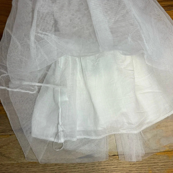 Baby Toddler Girls Embroidered Eyelet Tulle Dress Princess Girl Ruffle 9-12 M - Picture 9 of 13